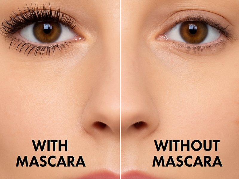 before and after mascara