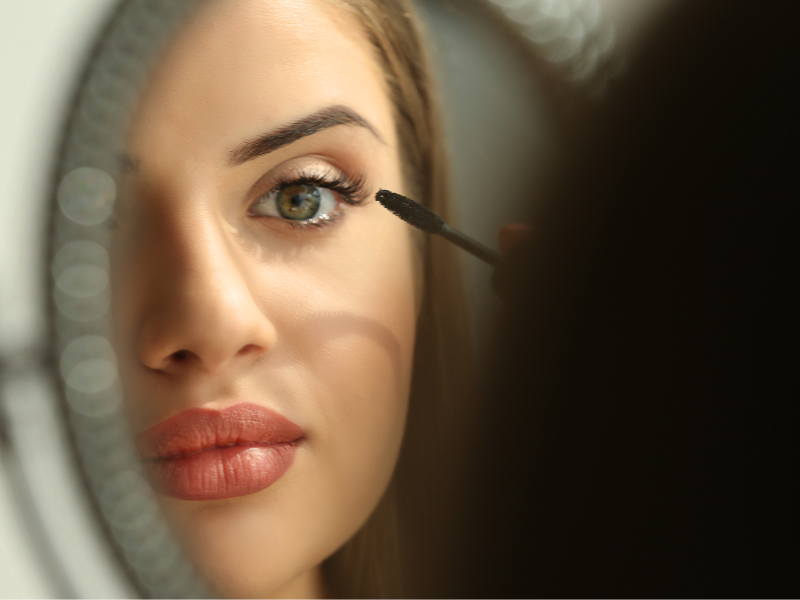 applying mascara